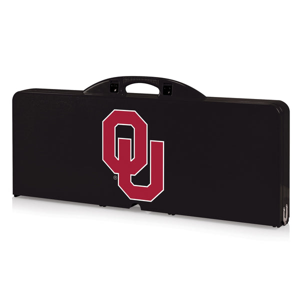 OKLAHOMA SOONERS - PICNIC TABLE PORTABLE FOLDING TABLE WITH SEATS
