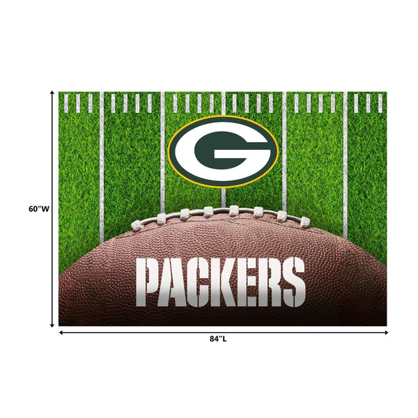 Green Bay Packers 5X7 Football Field Washable Area Rug