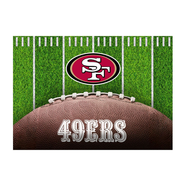 San Francisco 49ers 5x7 Football Field Washable Area Rug