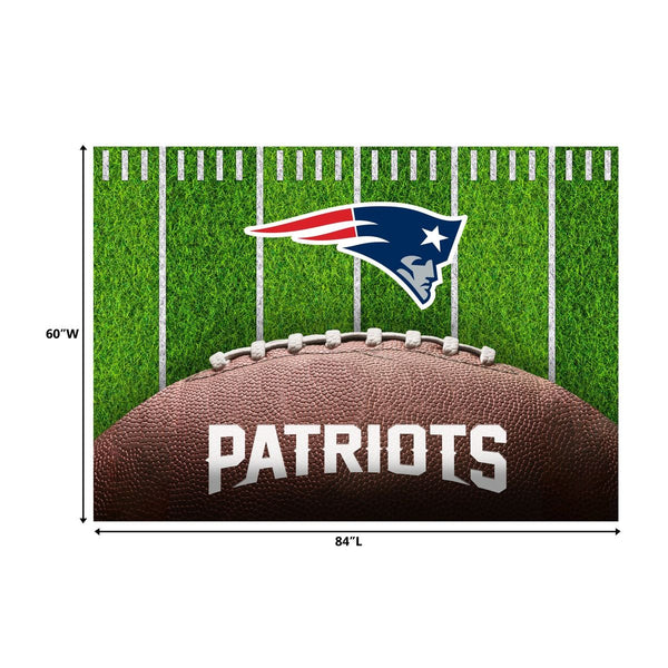 New England Patriots 5x7 Football Field Washable Area Rug