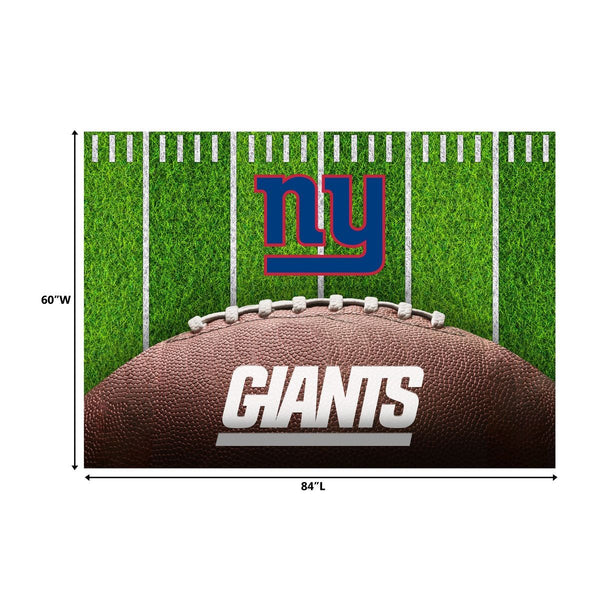 New York Giants 5x7 Football Field Washable Area Rug