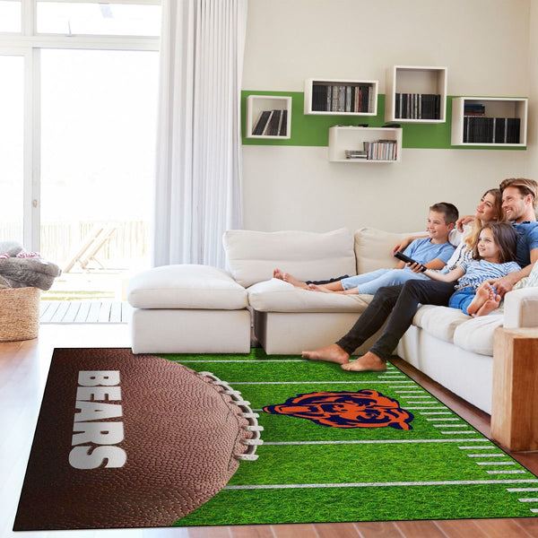 Chicago Bears 5x7 Football Field Washable Area Rug