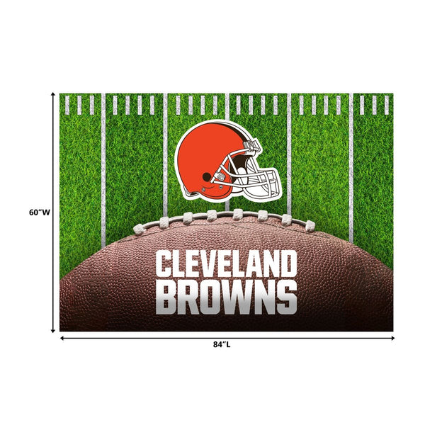 Cleveland Browns 5x7 Football Field Washable Area Rug