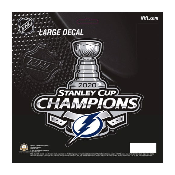 NHL - Tampa Bay Lightning Large Decal with 2020 Stanley Cup Champions Logo