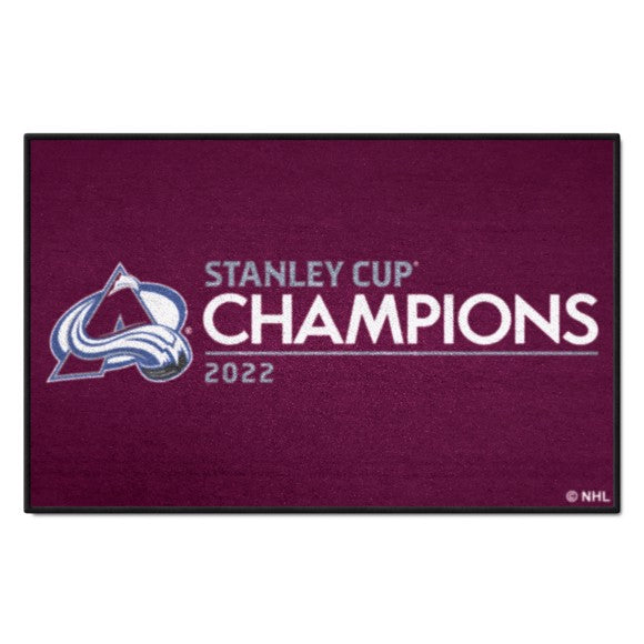 Colorado Avalanche 2022 Stanley Cup Champions logo Starter Mat