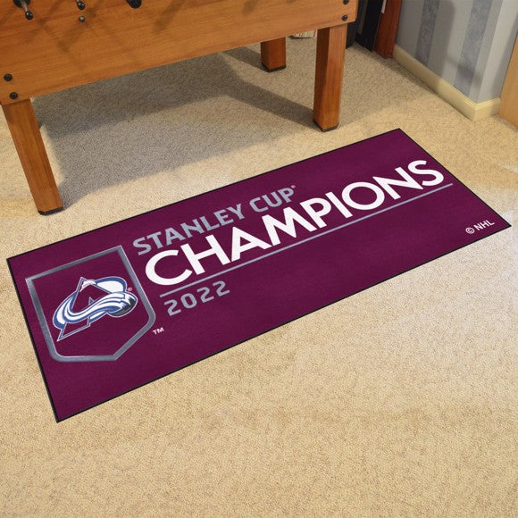 Colorado Avalanche 2022 Stanley Cup Champions Logo Runner
