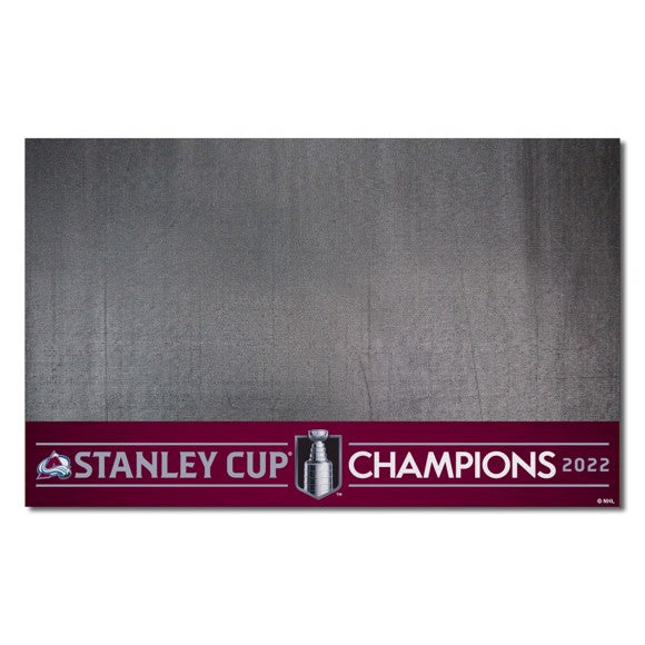 Colorado Avalanche 2022 Stanley Cup Champions Logo Grill Mat