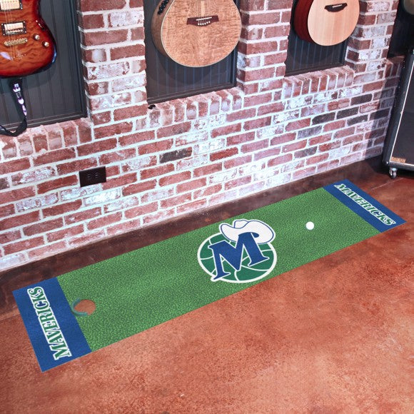 Dallas Mavericks Putting Green Mat - Retro Collection