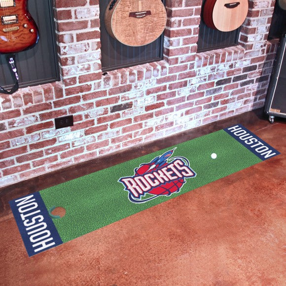 Houston Rockets Putting Green Mat - Retro Collection