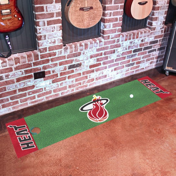 Miami Heat Putting Green Mat - Retro Collection