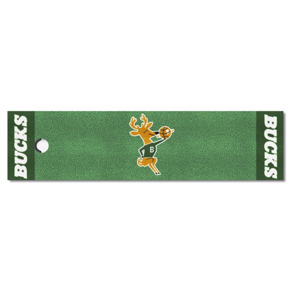 Milwaukee Bucks Putting Green Mat - Retro Collection
