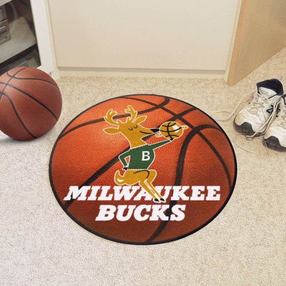 Milwaukee Bucks Basketball Mat - Retro Collection