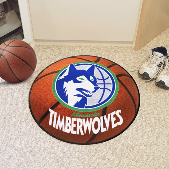 Minnesota Timberwolves Basketball Mat - Retro Collection
