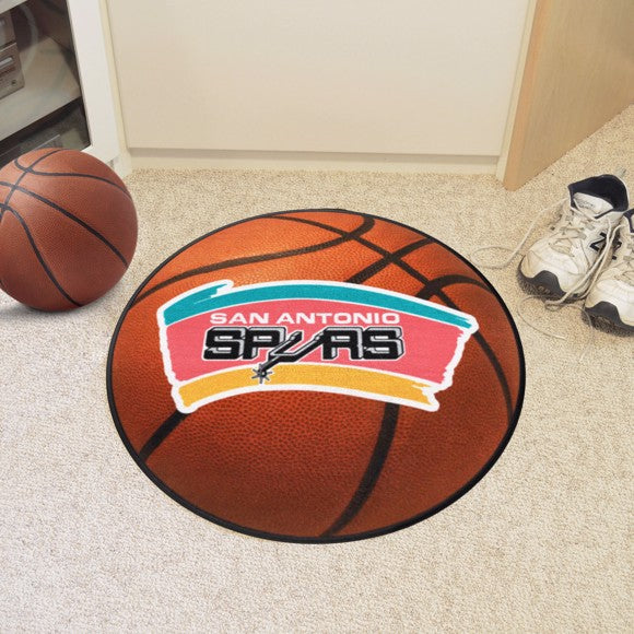 San Antonio Spurs Basketball Mat - Retro Collection