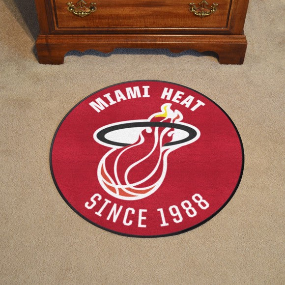 Miami Heat Roundel Mat - Retro Collection