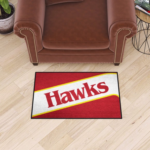Atlanta Hawks Starter Mat   Retro Collection with Hawks Logo