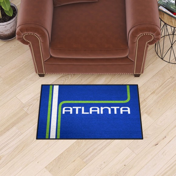 Atlanta Hawks Starter Mat   Retro Collection with Atlanta Logo