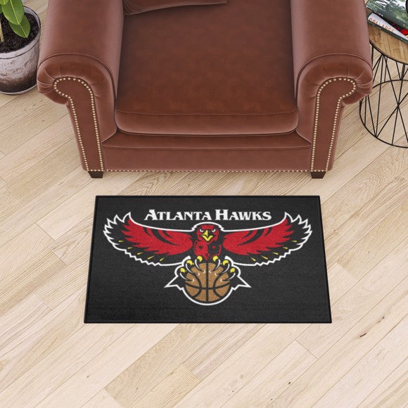Atlanta Hawks Starter Mat   Retro Collection with Hawk Image