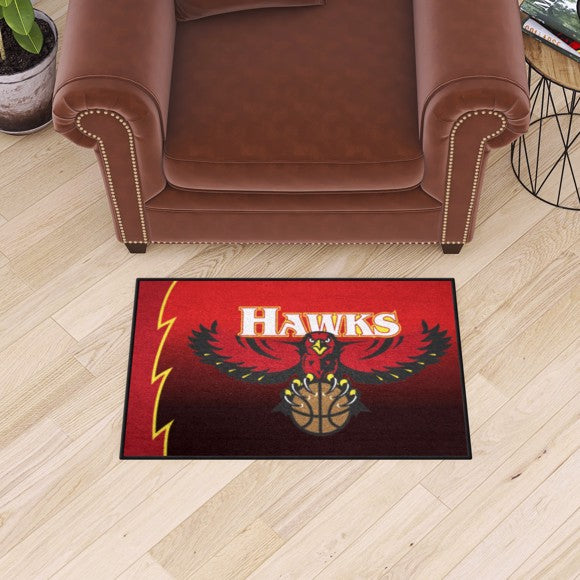 Atlanta Hawks Starter Mat   Retro Collection with Hawk Design