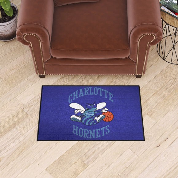 Charlotte Hornets Starter Mat   Retro Collection with Hornets Symbol Logo