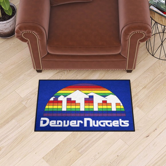 Denver Nuggets Starter Mat   Retro Collection with DN Symbol Logo