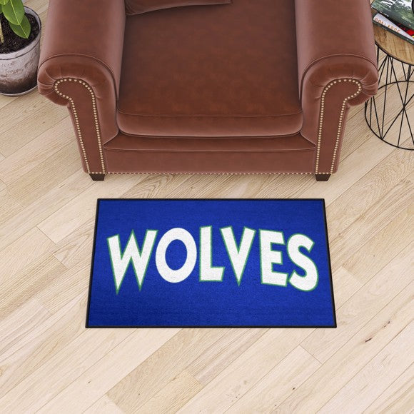 Minnesota Timberwolves Starter Mat   Retro Collection with Wolves Logo