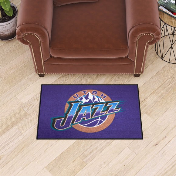 Utah Jazz Starter Mat   Retro Collection with UJ Symbol Logo