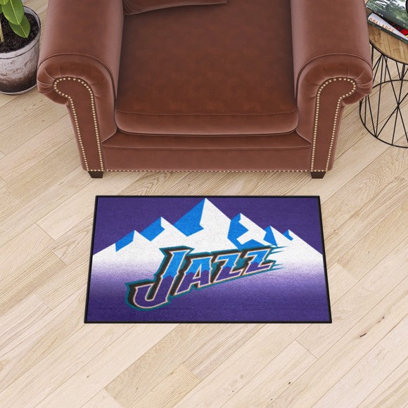 Utah Jazz Starter Mat   Retro Collection with Jazz Symbol Logo