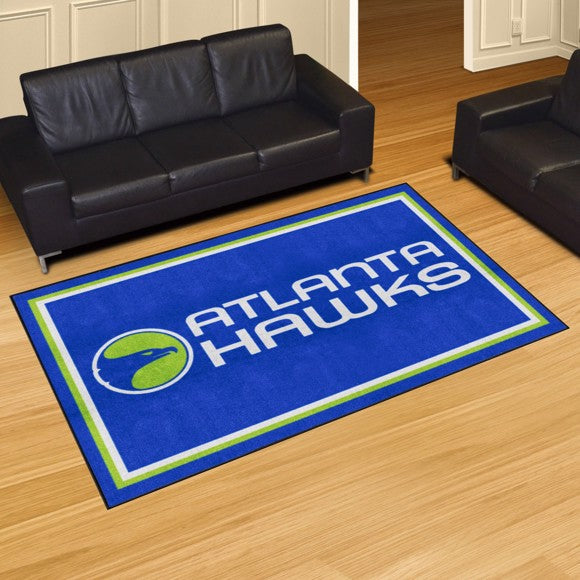 Atlanta Hawks 5x8   Retro Collection with Atlanta Hawk Logo