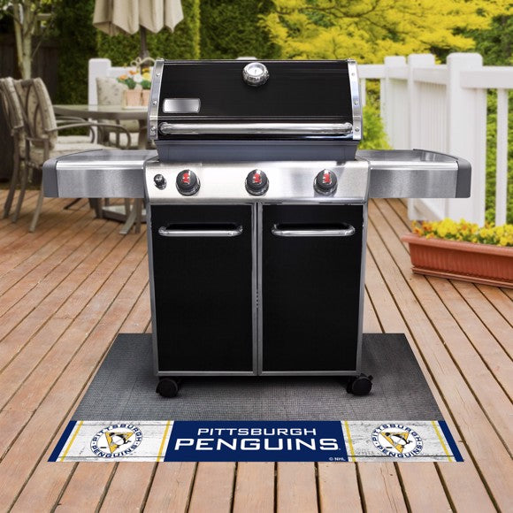 Pittsburgh Penguins Grill Mat   Retro Collection with PP Symbol Logo