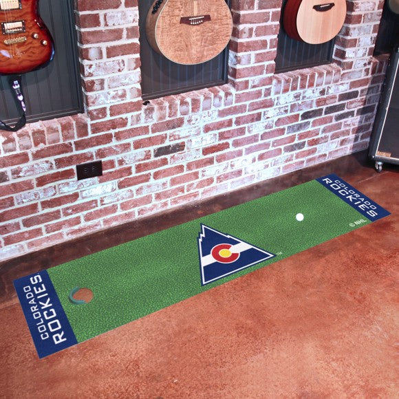 Colorado Rockies Putting Green Mat - Retro Collection