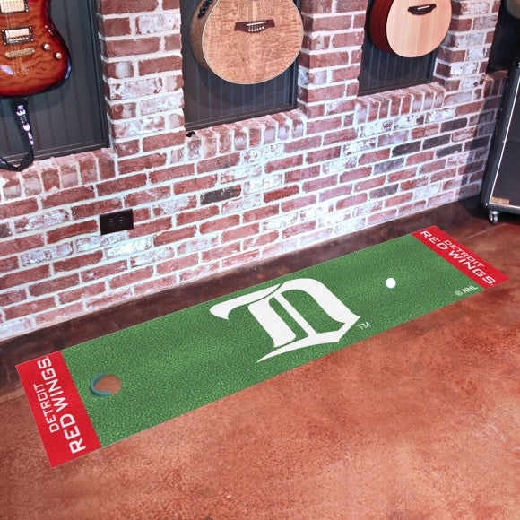 Detroit Red Wings Putting Green Mat - Retro Collection
