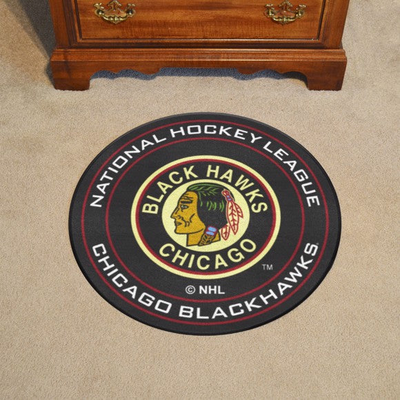 Chicago Blackhawks Puck Mat - Retro Collection