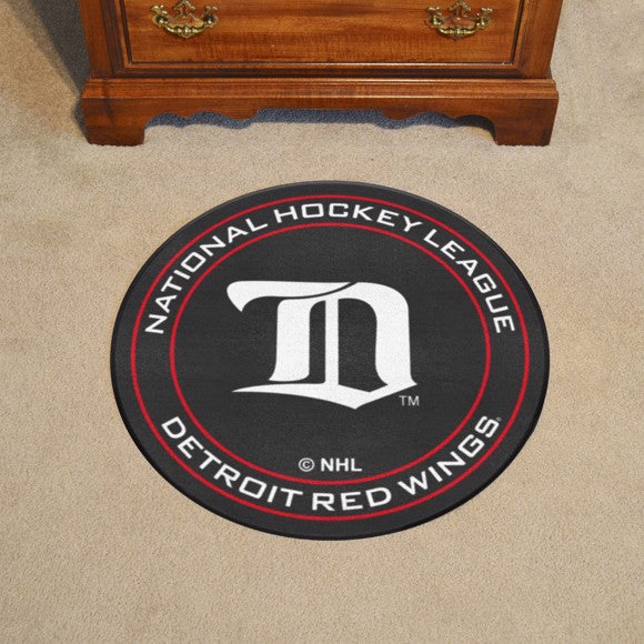 Detroit Red Wings Puck Mat - Retro Collection