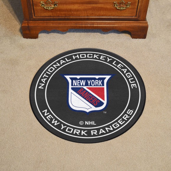 New York Rangers Puck Mat - Retro Collection