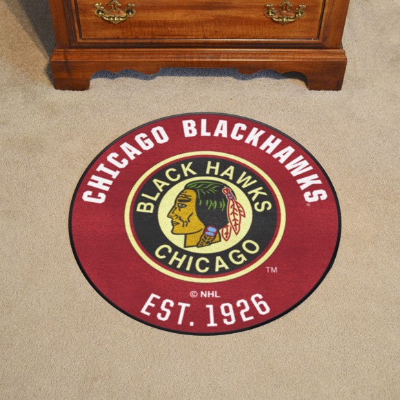 Chicago Blackhawks Roundel Mat - Retro Collection