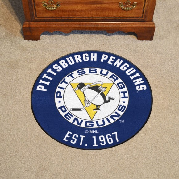 Pittsburgh Penguins Roundel Mat   Retro Collection with PP Symbol Logo