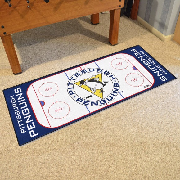 Pittsburgh Penguins Rink Runner   Retro Collection with PP Symbol Logo