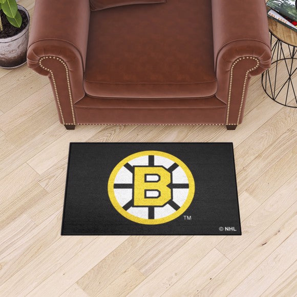Boston Bruins Starter Mat   Retro Collection Black with B Logo