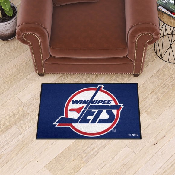 Winnipeg Jets Starter Mat   Retro Collection with WJ Symbol Logo