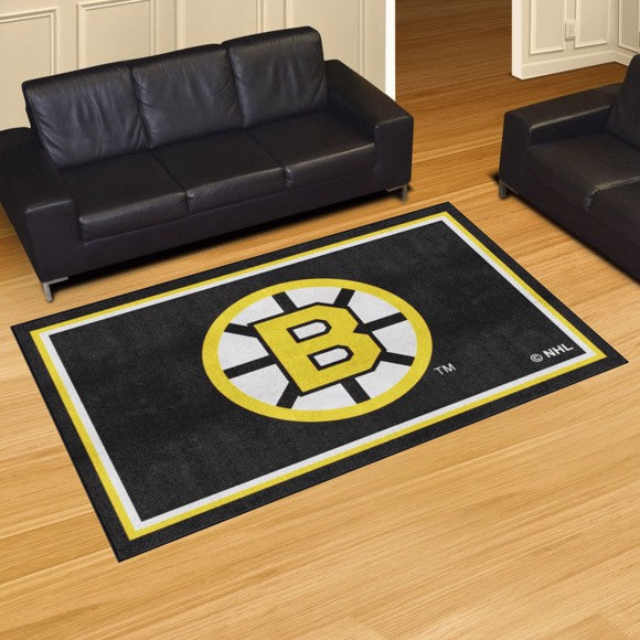 Boston Bruins 5x8   Retro Collection Black Mat