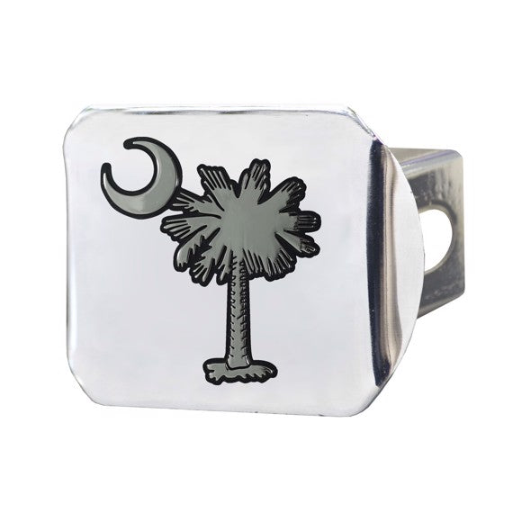 State of South Carolina - Palmetto Tree Chrome Hitch Cover - Chrome