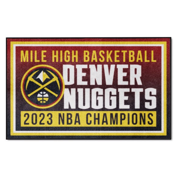 Denver Nuggets 2023 NBA Finals Champions 4ft. x 6ft. Plush Area Rug
