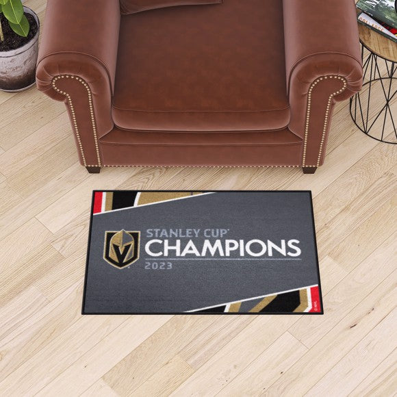 Vegas Golden Knights 2023 Stanley Cup Champions Starter Mat Accent Rug - 19in. x 30in.