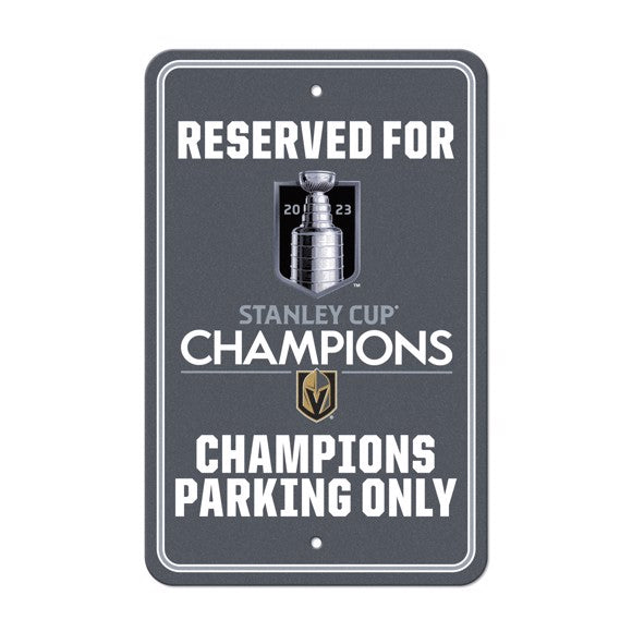 Vegas Golden Knights 2023 Stanley Cup Champions Team Color Reserved Parking Sign Decor 18in. X 11.5in. Lightweight