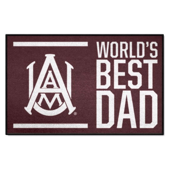 Alabama A&M Bulldogs World's Best Dad Starter Mat Accent Rug   19in. x 30in. 