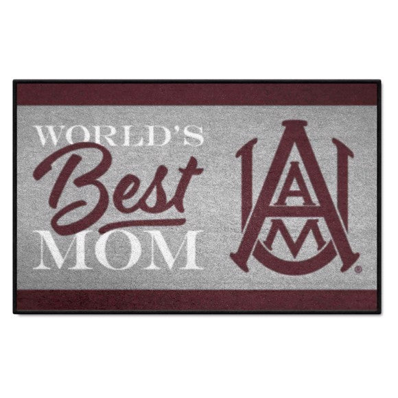 Alabama A&M Bulldogs World's Best Mom Starter Mat Accent Rug   19in. x 30in.
