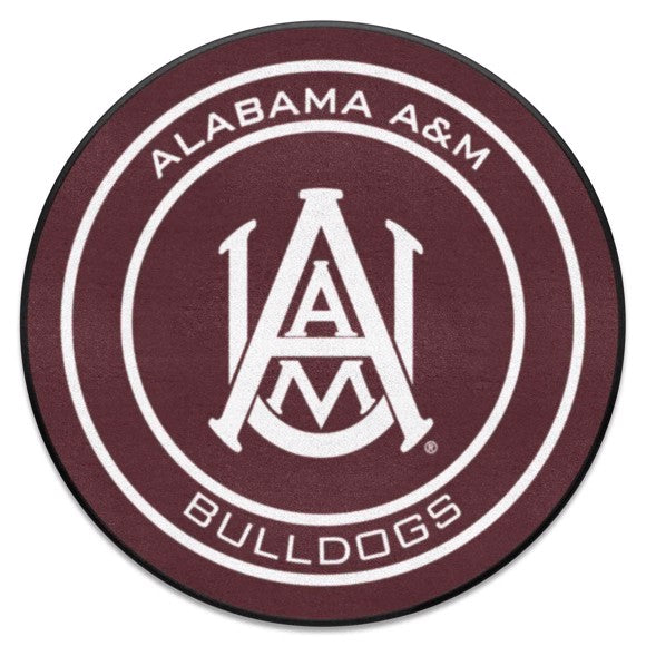 Alabama A&M Bulldogs Hockey Puck Rug - 27in. Diameter