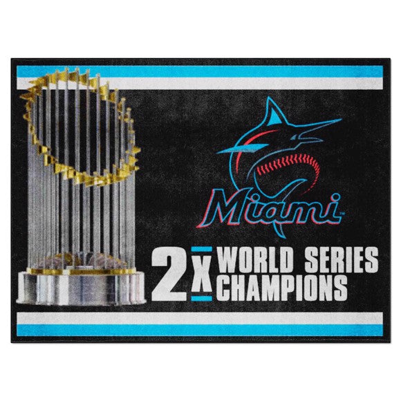 Miami Marlins 8ft. x 10 ft. Plush Area Rug