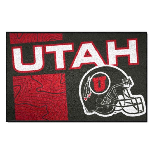 Utah Utes Starter Mat Accent Rug   19in. x 30in. with Utah Symbol Logo